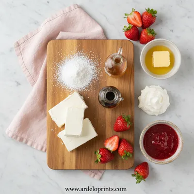 Strawberry Crunch Cheesecake Tacos - cooking process