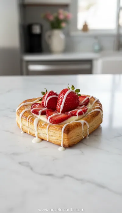 Strawberry Puff Pastry Danishes Recipe