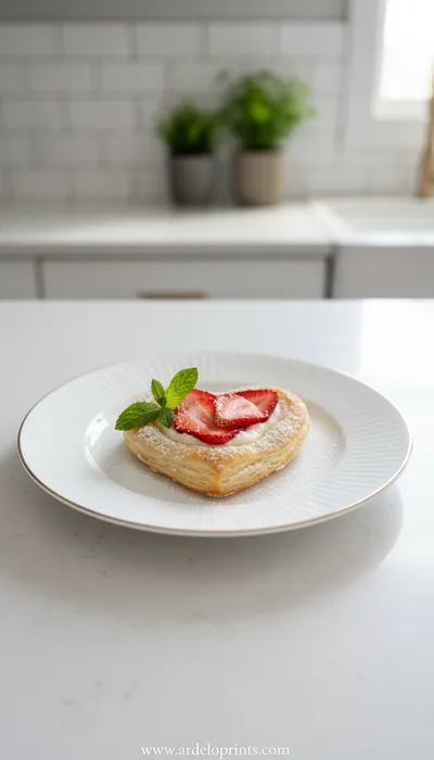 Strawberry Puff Pastry Danishes Recipe - ready to serve
