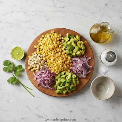 Summer Corn Salad With Avocado - cooking process