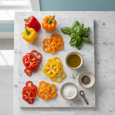 Sweet Pepper Salad Recipe - cooking process