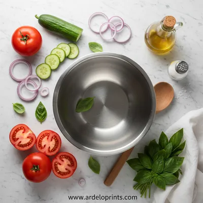 Tomato Cucumber and Onion Salad - cooking process