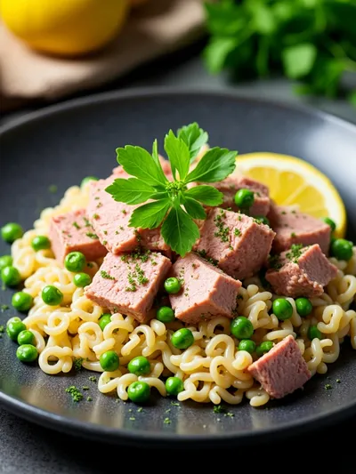 Tuna Pasta Salad with Peas – Healthy Cold Dish - ready to serve