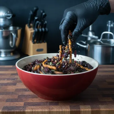 Vampire Bite Trail Mix - cooking process