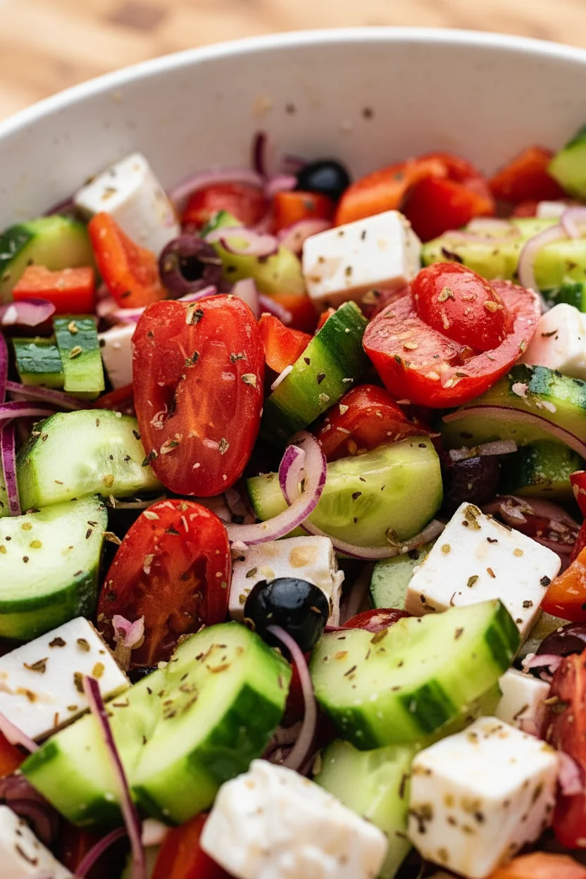 Vegan Greek Salad - feature image