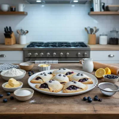 Vegan Blueberry Ghost Hand Pies: Spooky Halloween Treat - ingredients preparation