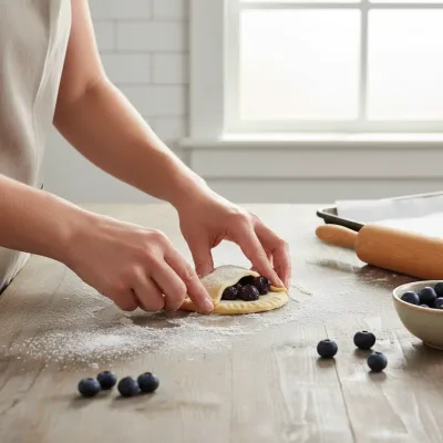 Vegan Blueberry Ghost Hand Pies: Spooky Halloween Treat - cooking process