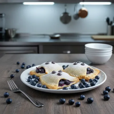 Vegan Blueberry Ghost Hand Pies: Spooky Halloween Treat - ready to serve