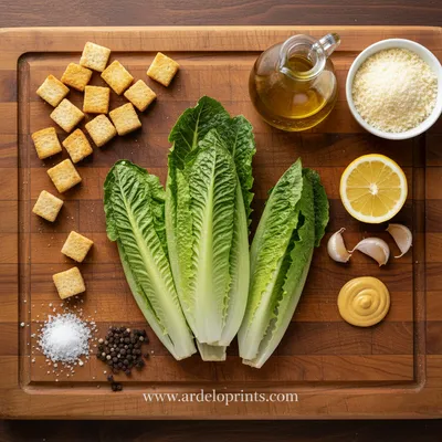 Vegetarian Caesar Salad - cooking process