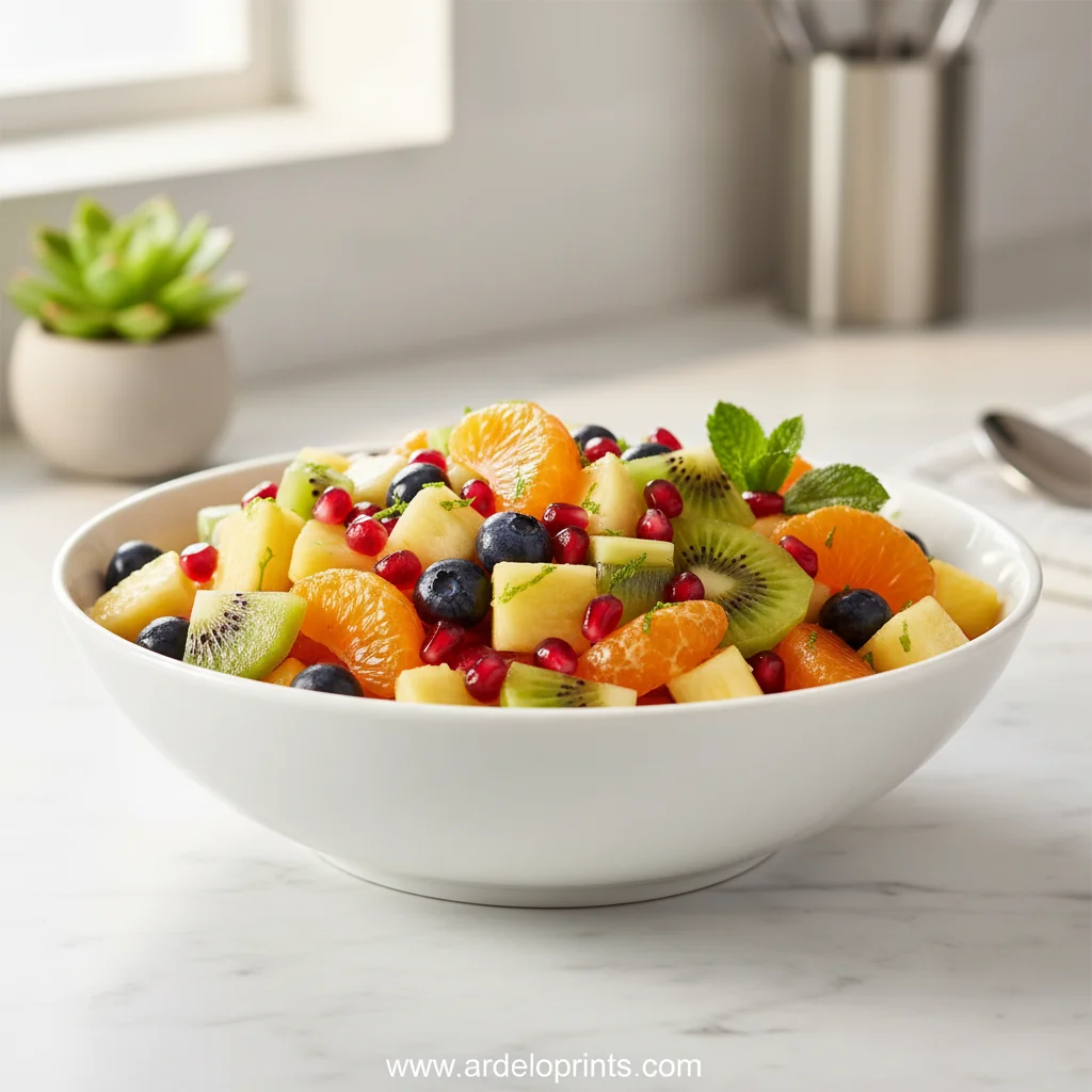 Winter Fruit Salad with Lime Dressing - feature image