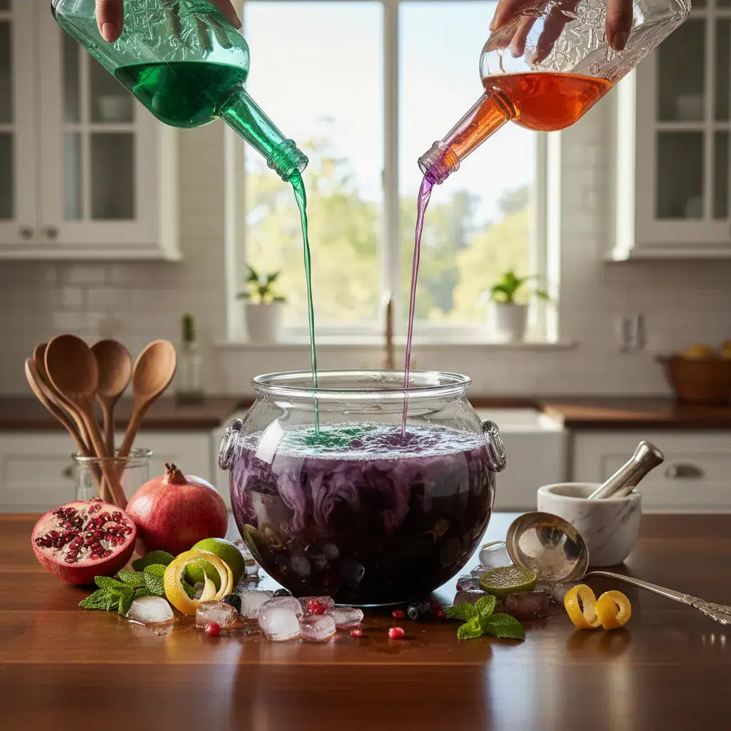 Witch's Potion Punch: Magical Halloween Drink Recipe - cooking process