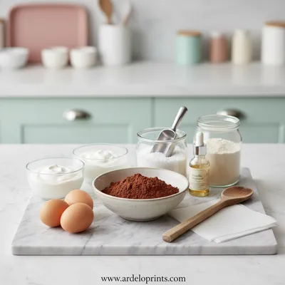 Zero Sugar Brownies with Greek Yogurt - cooking process